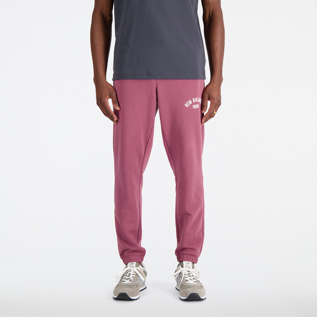 New Balance Essentials Varsity Fleece Pant in ROT