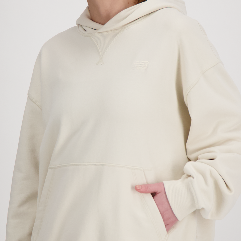 New Balance W NB Athletics French Terry Hoodie in BEIGE