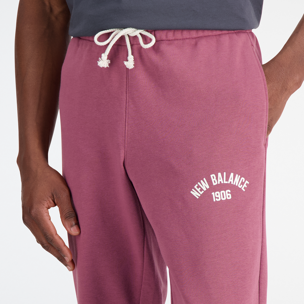 New Balance Essentials Varsity Fleece Pant in ROT