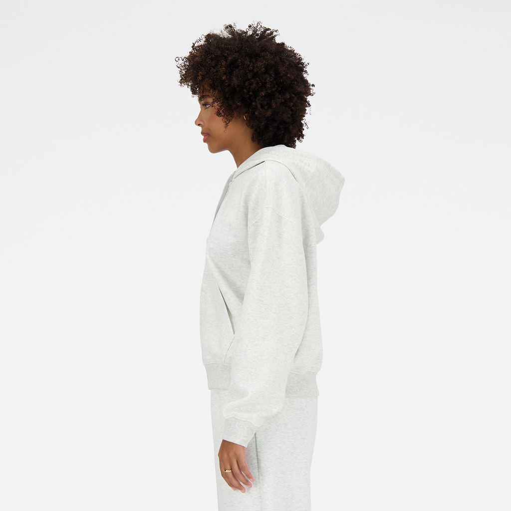New Balance W New Balance French Terry Full Zip Hoodie in GRAU