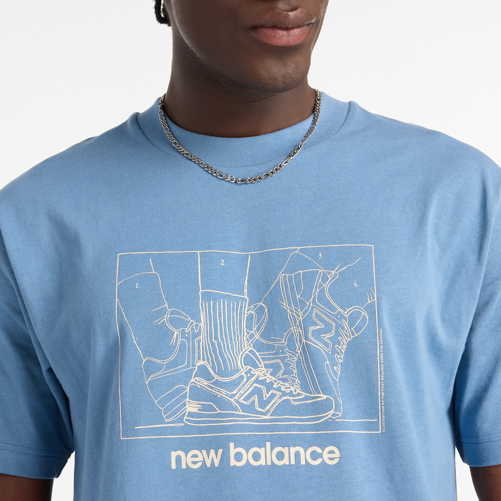 New Balance Athletics Relaxed Science T-Shirt in BLAU