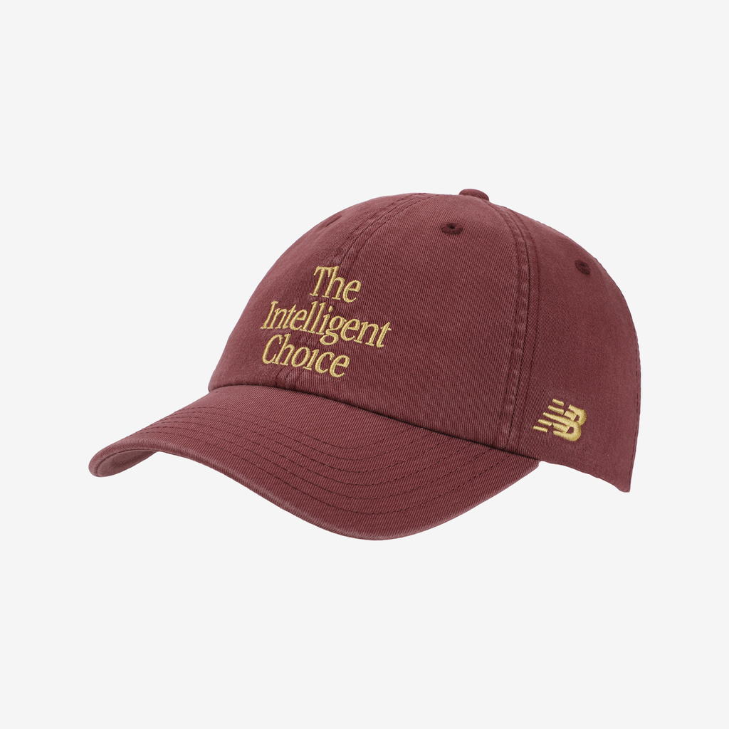 New Balance 6 Panel The Intelligent Choice Hat in ROT