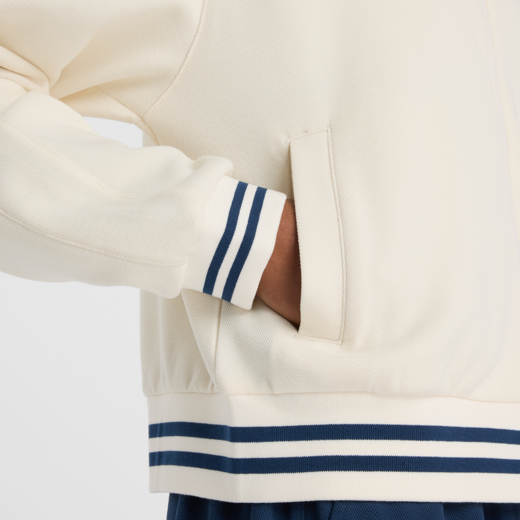 New Balance W Post Season Pique Track Jacket in GRAU