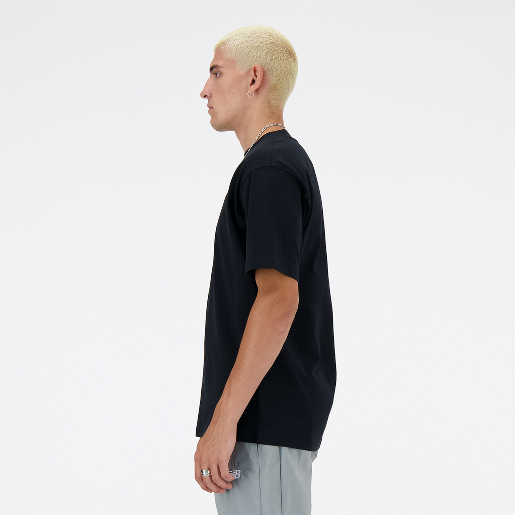 New Balance NB Athletics Cotton T-Shirt in SCHWARZ