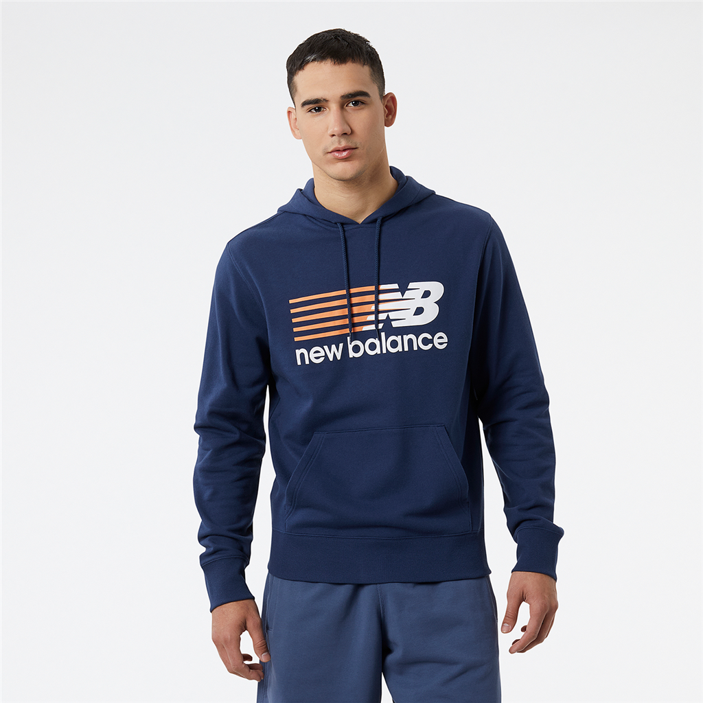 New Balance NB Classic Hoodie in BLAU