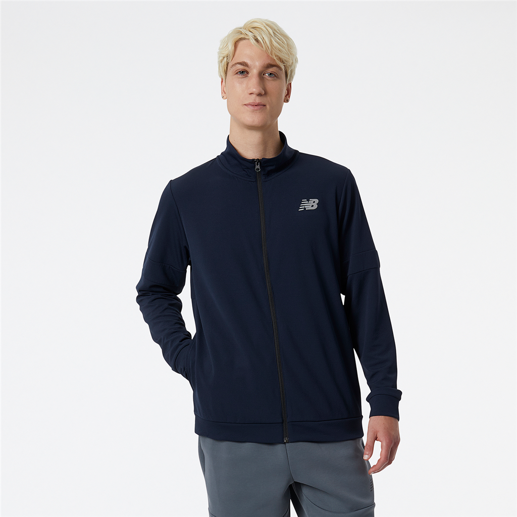 New Balance NB Tech Training Knit Track Jacket in BLAU