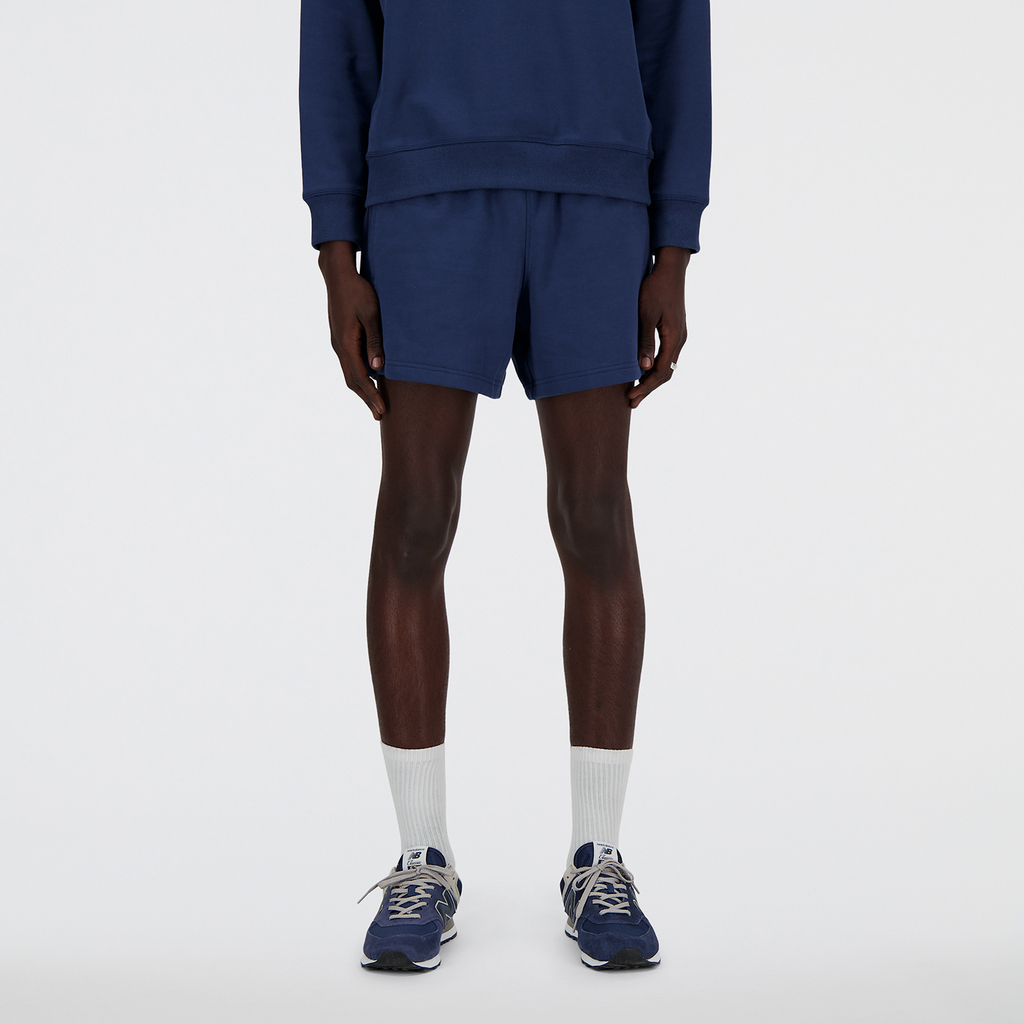 New Balance NB Athletics French Terry Short 5 Inch in BLAU