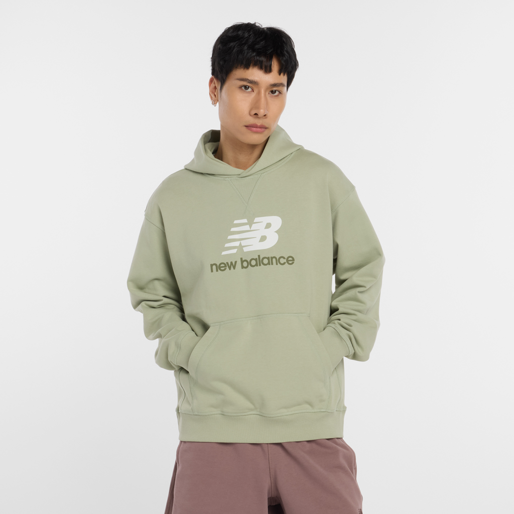New Balance Athletics French Terry Logo Hoodie in GRÜN