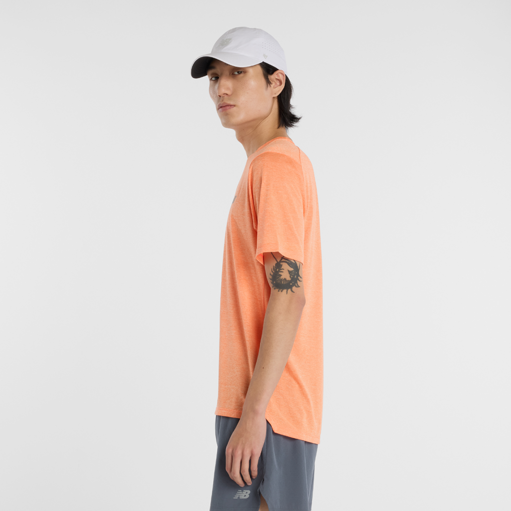 New Balance NB Athletics Run T-Shirt in ORANGE
