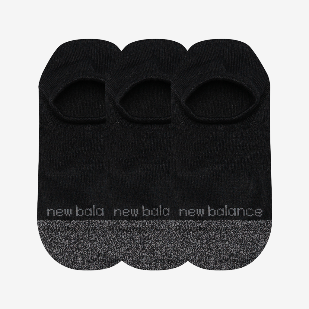 New Balance Active Invisible Socks 3 Pack in SCHWARZ