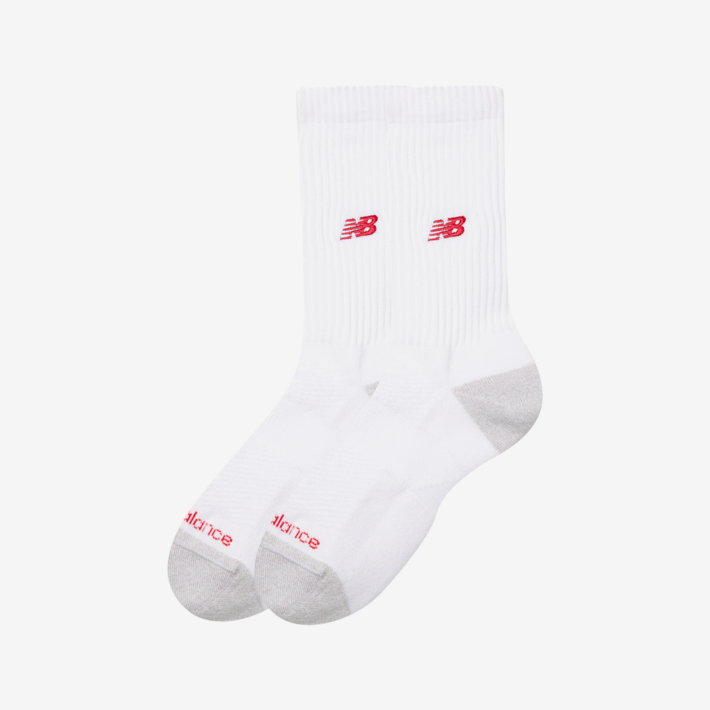 New Balance Active NB Premium Crew Socks 2 Pack in WEISS