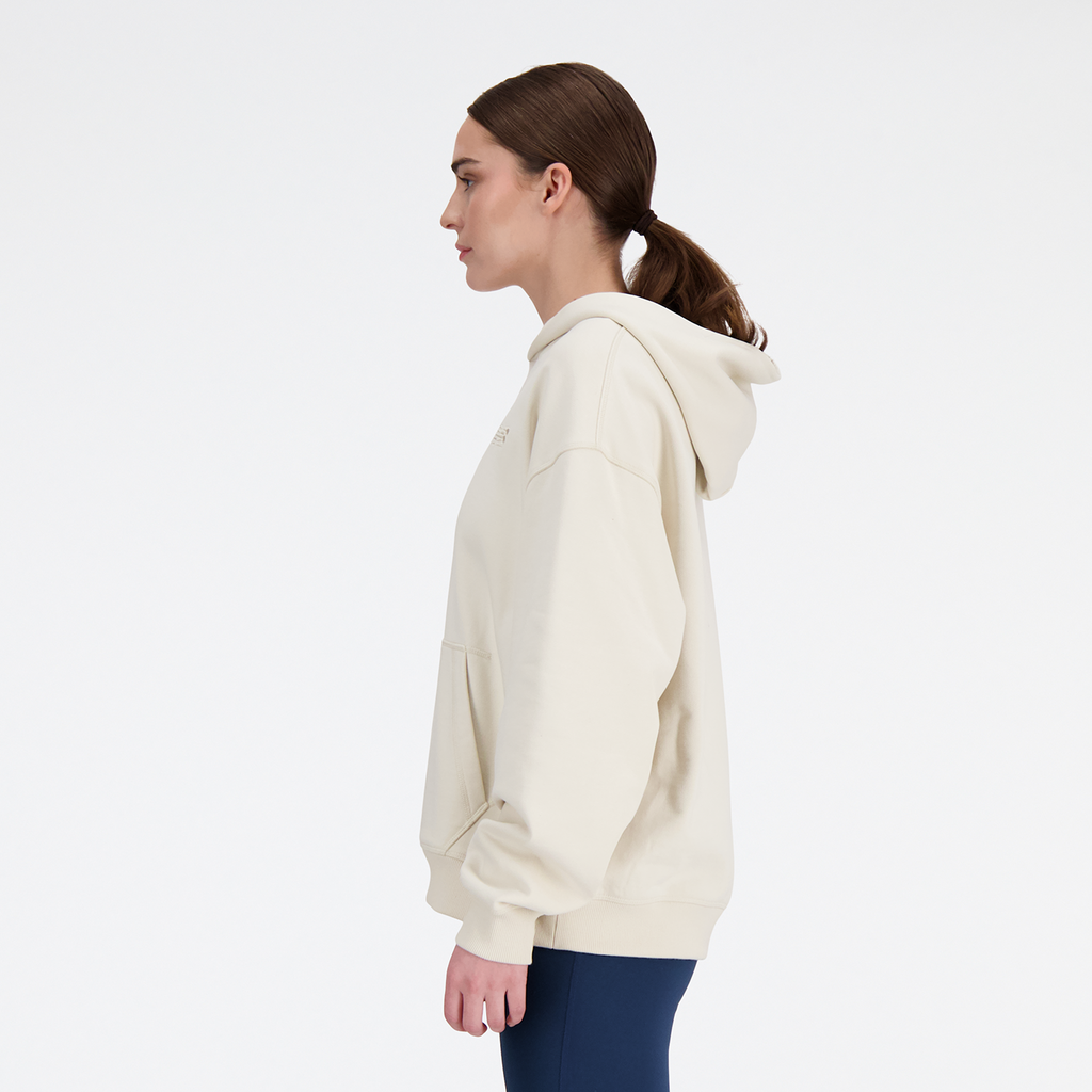 New Balance W NB Athletics French Terry Hoodie in BEIGE