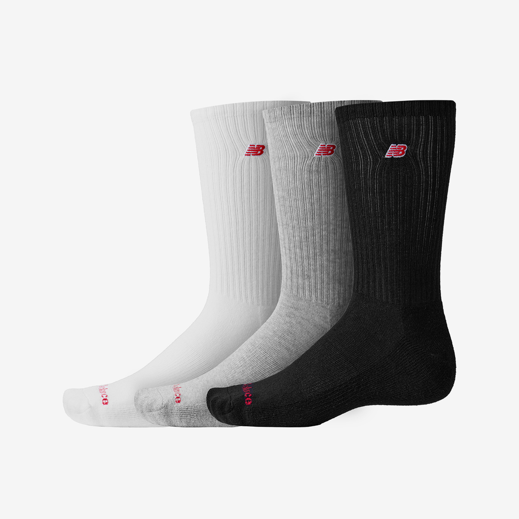 New Balance Patch Logo Crew 3 Pack in WEISS
