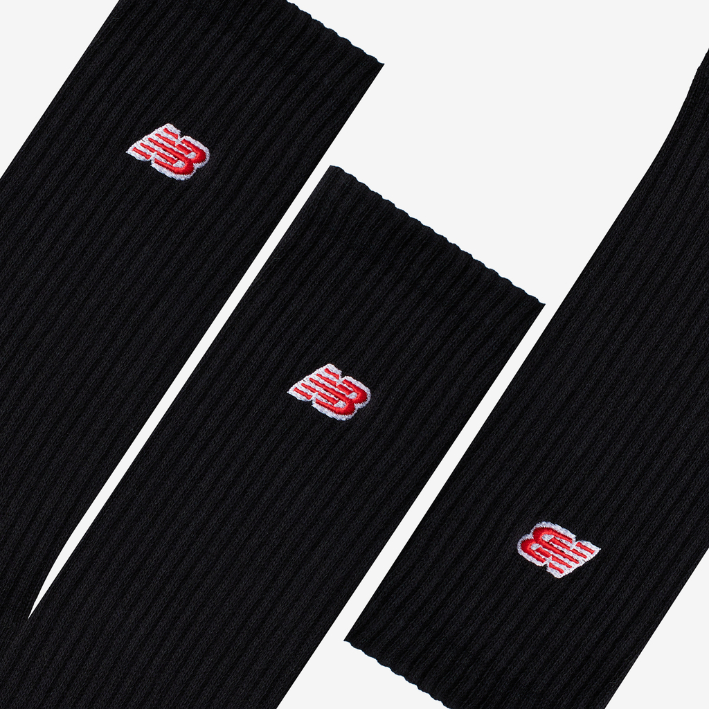 New Balance Patch Logo Crew 3 Pack in SCHWARZ
