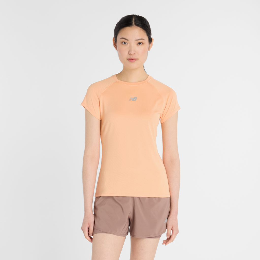 New Balance W Seasonal Jacquard T-Shirt in ORANGE