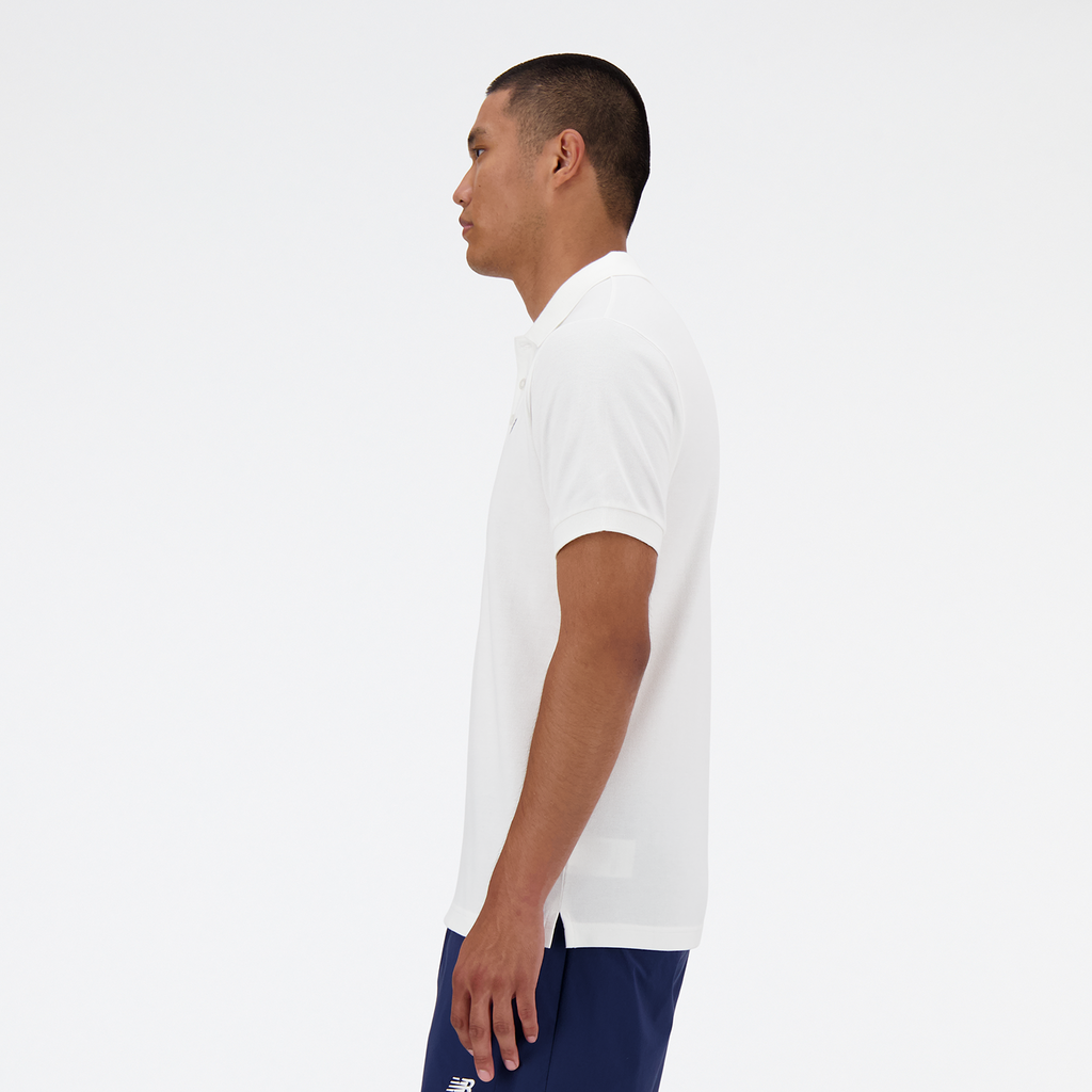 New Balance Cotton Polo in WEISS