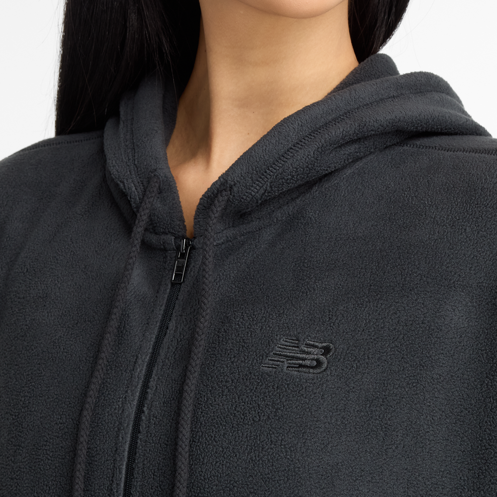 New Balance W Polar Fleece Full Zip in SCHWARZ