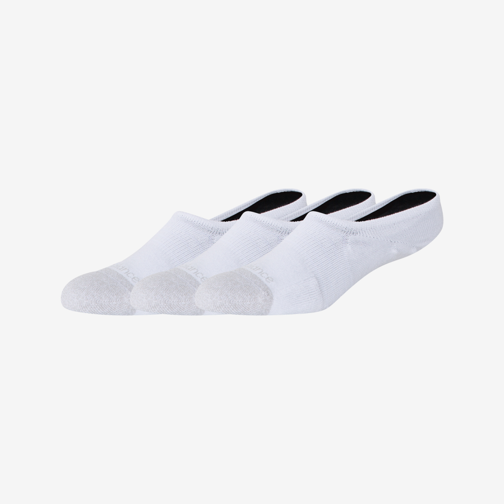 New Balance Active Invisible Socks 3 Pack in WEISS