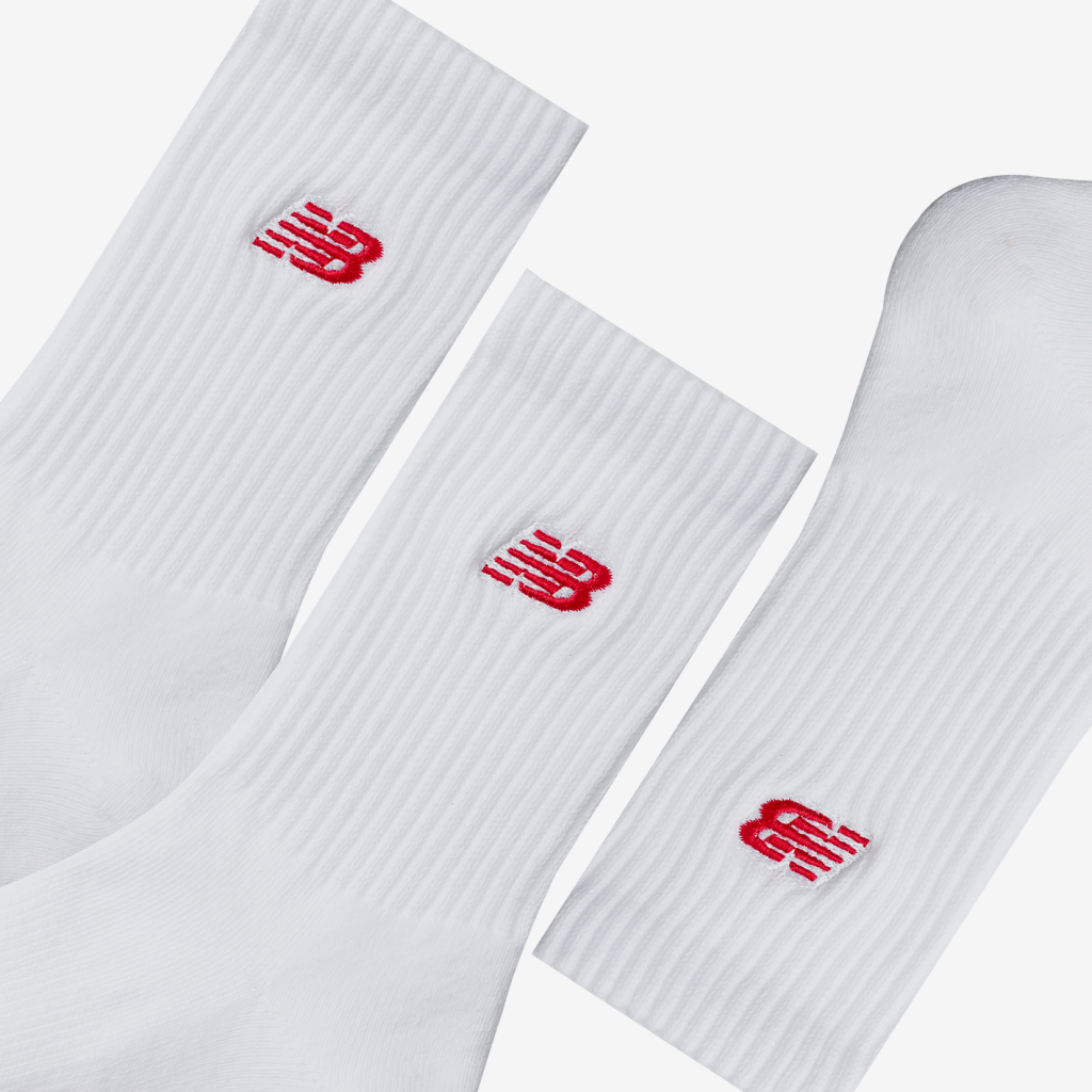 New Balance Kids Patch Logo Crew 3 Pack in WEISS