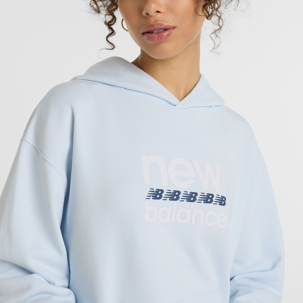 New Balance Sport Graphic French Terry Hoodie in BLAU