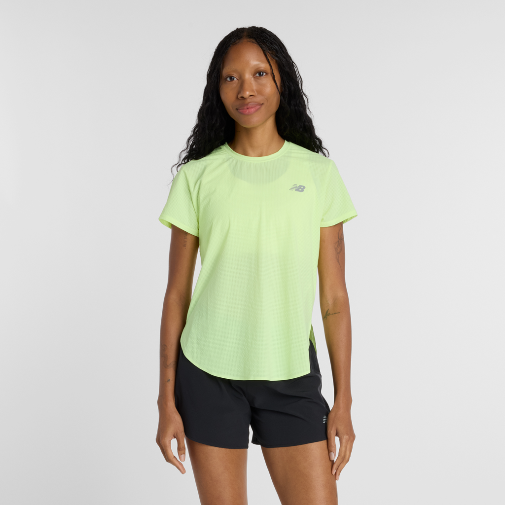New Balance W Race Day Ultra Light T-Shirt in GELB