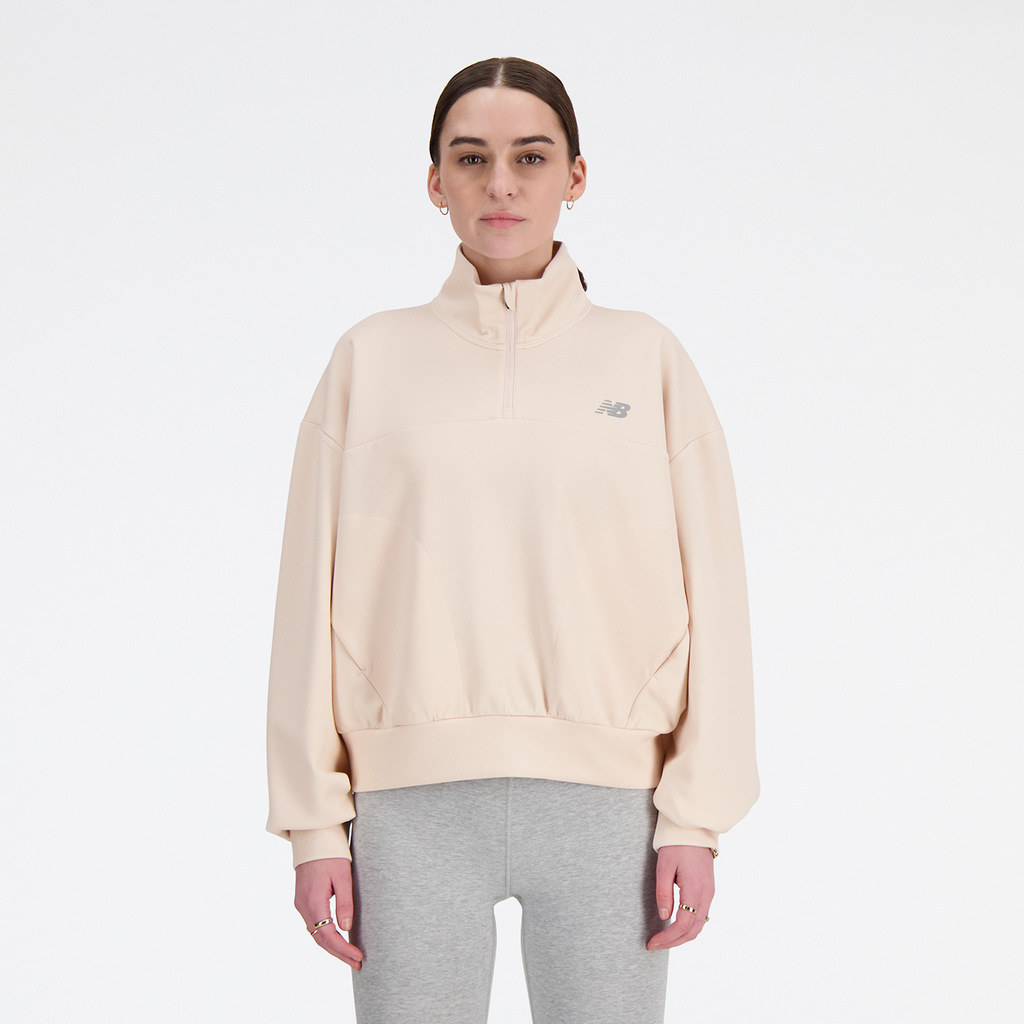 New Balance W Triple Knit Spacer Pullover in PINK