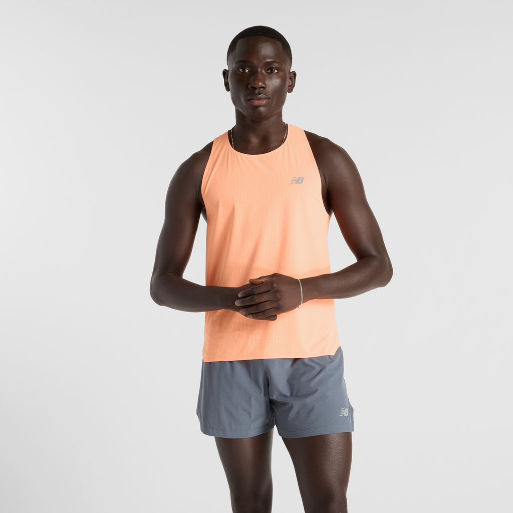 New Balance Race Day Ultra Light Singlet in ORANGE