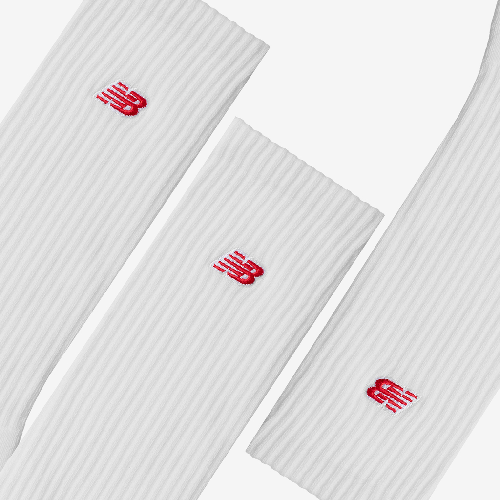 New Balance Patch Logo Crew 3 Pack in WEISS