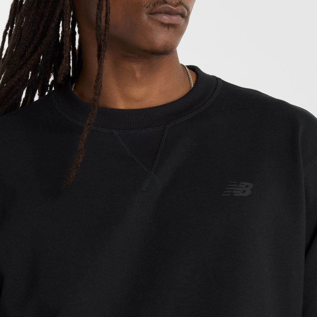 New Balance Numeric French Terry Crew in SCHWARZ