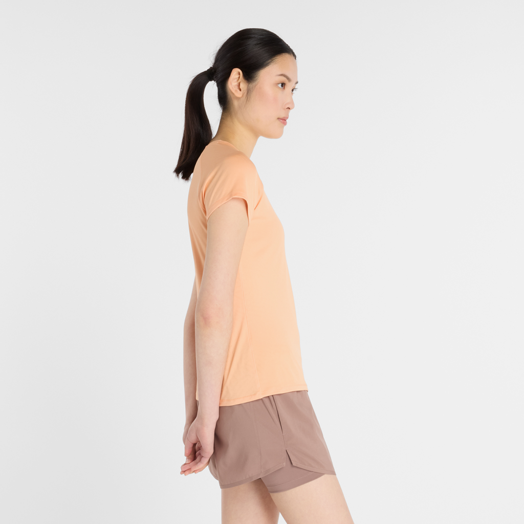 New Balance W Seasonal Jacquard T-Shirt in ORANGE