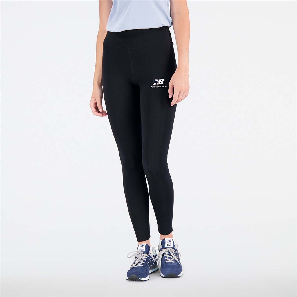 New Balance W Essentials Stacked Logo Legging in SCHWARZ
