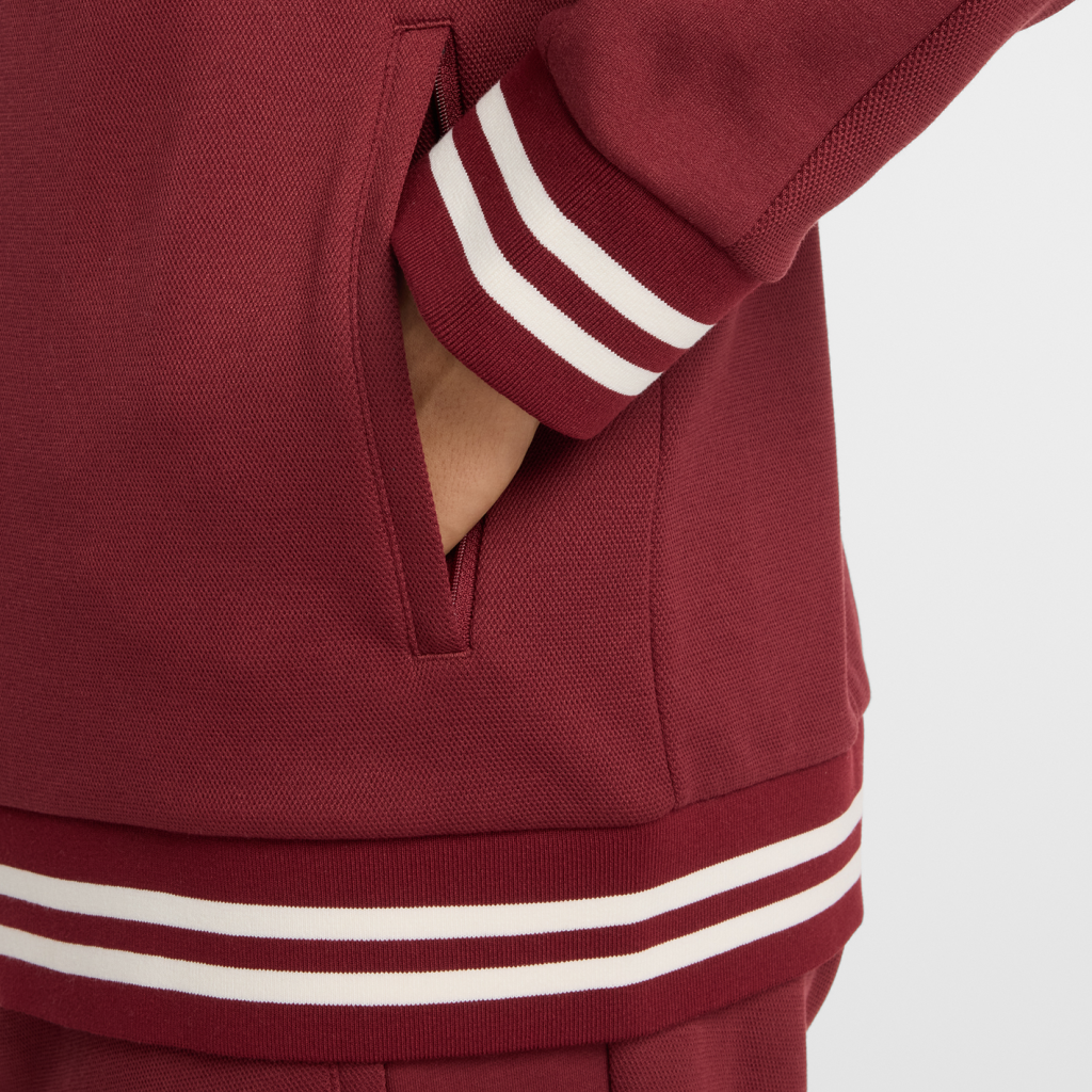 New Balance Post Season Pique Track Jacket in ROT