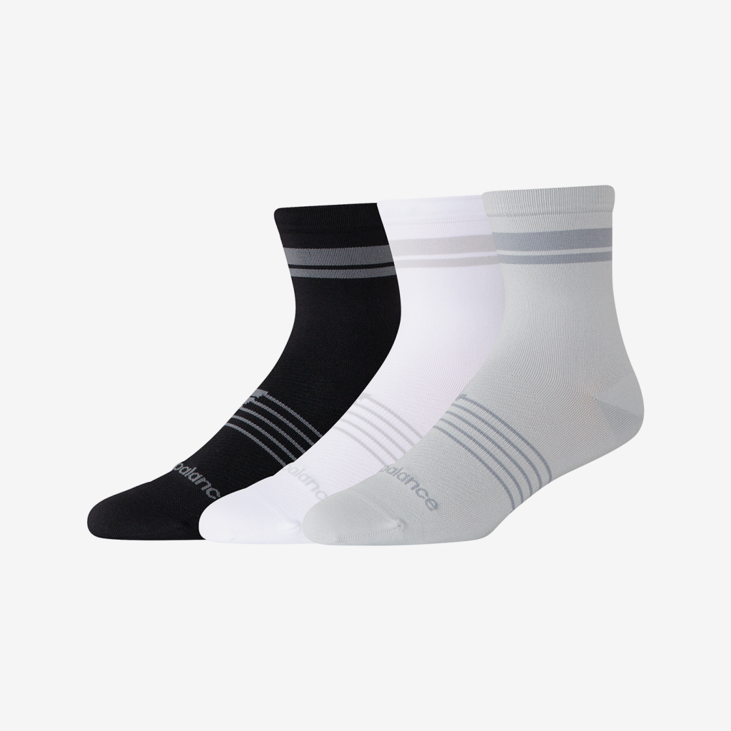 New Balance Pro Running Quarter Socks 3 Pack in MEHRFARBIG