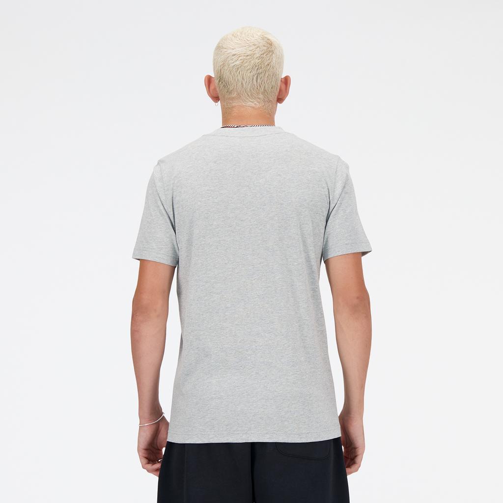 New Balance Sport Essentials Stacked Logo T-Shirt in GRAU