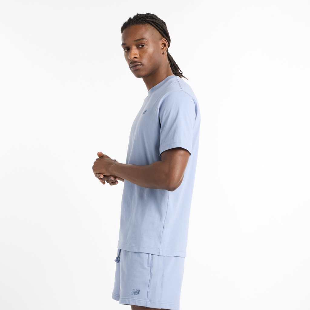 New Balance NB Athletics Cotton T-Shirt in BLAU