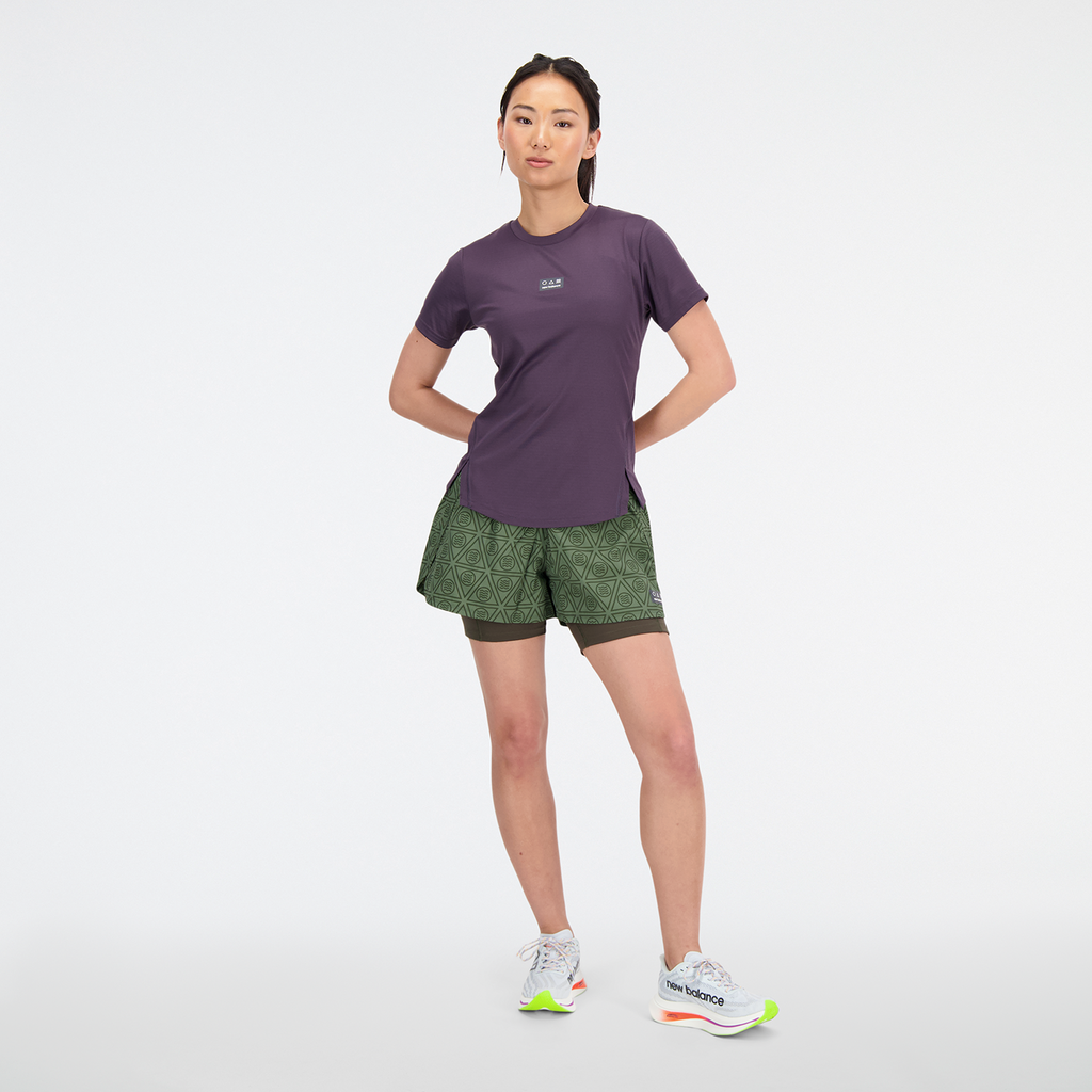 New Balance W Impact Run AT N-Vent Tee in VIOLETT