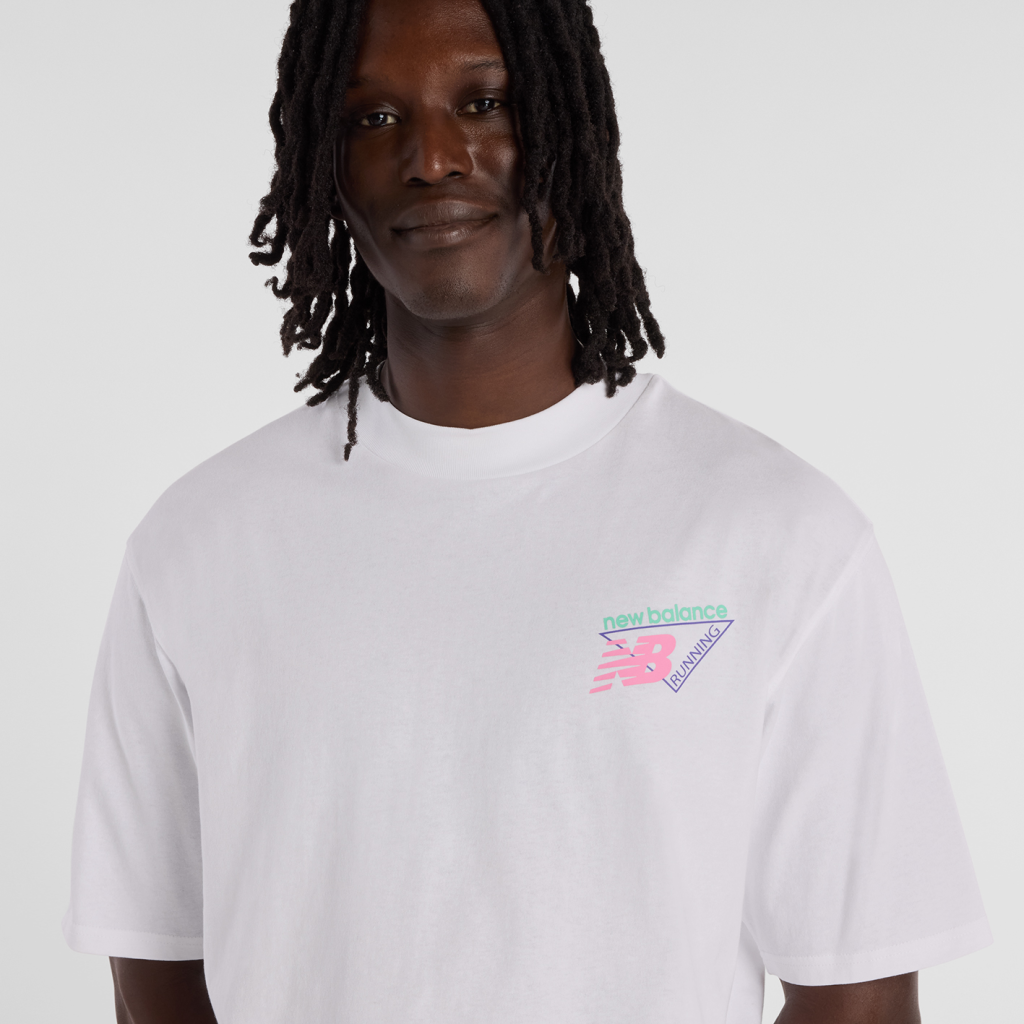 New Balance Classic Tri-Logo Heat Map T-Shirt in WEISS