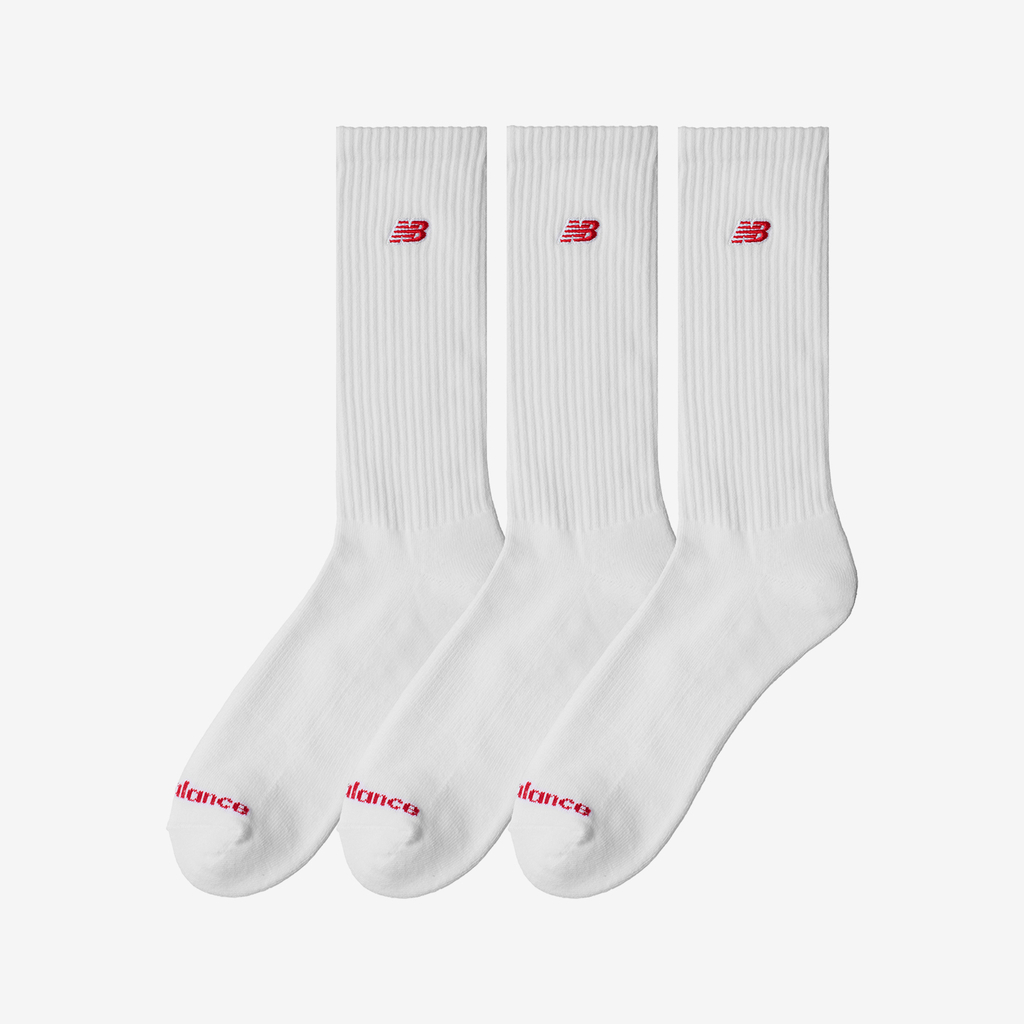 New Balance Patch Logo Crew 3 Pack in WEISS