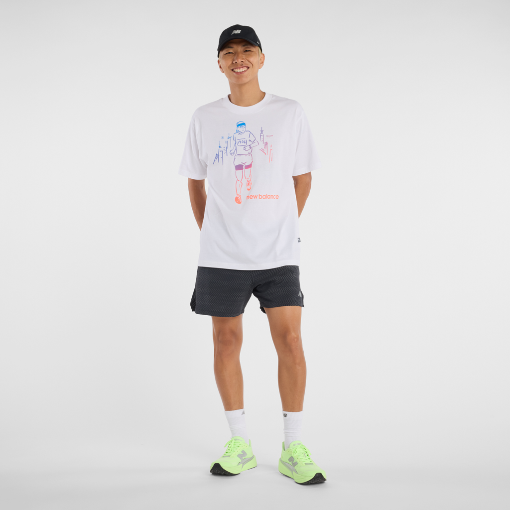 New Balance RC Reflective Short 5" in SCHWARZ