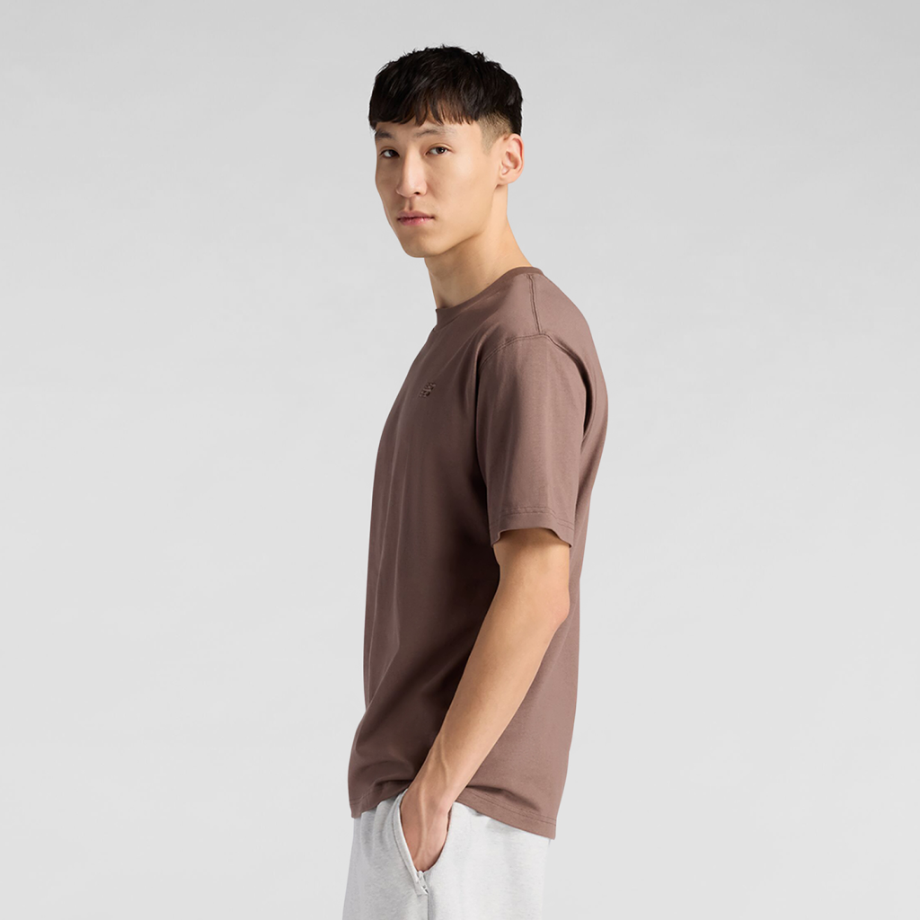 New Balance NB Athletics Cotton T-Shirt in BRAUN