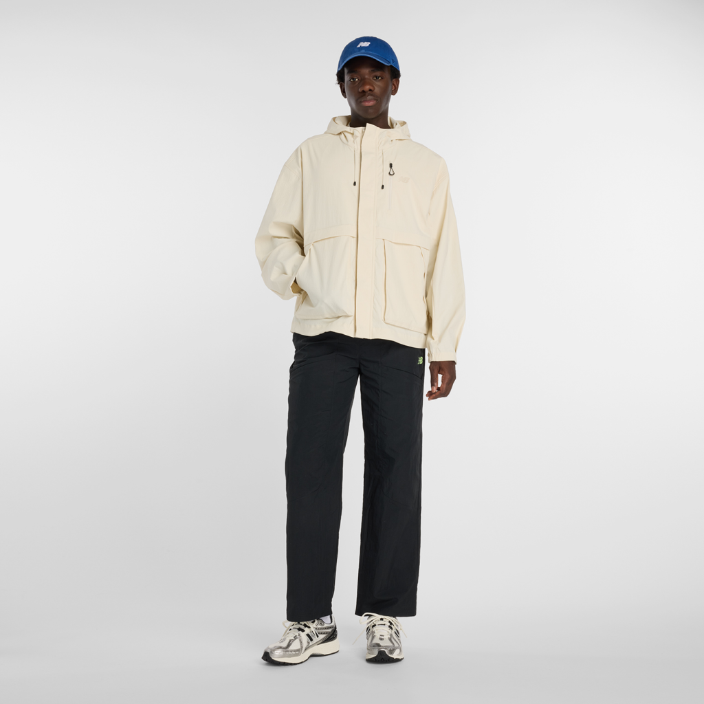 New Balance Athletics Ripstop Jacket in BEIGE