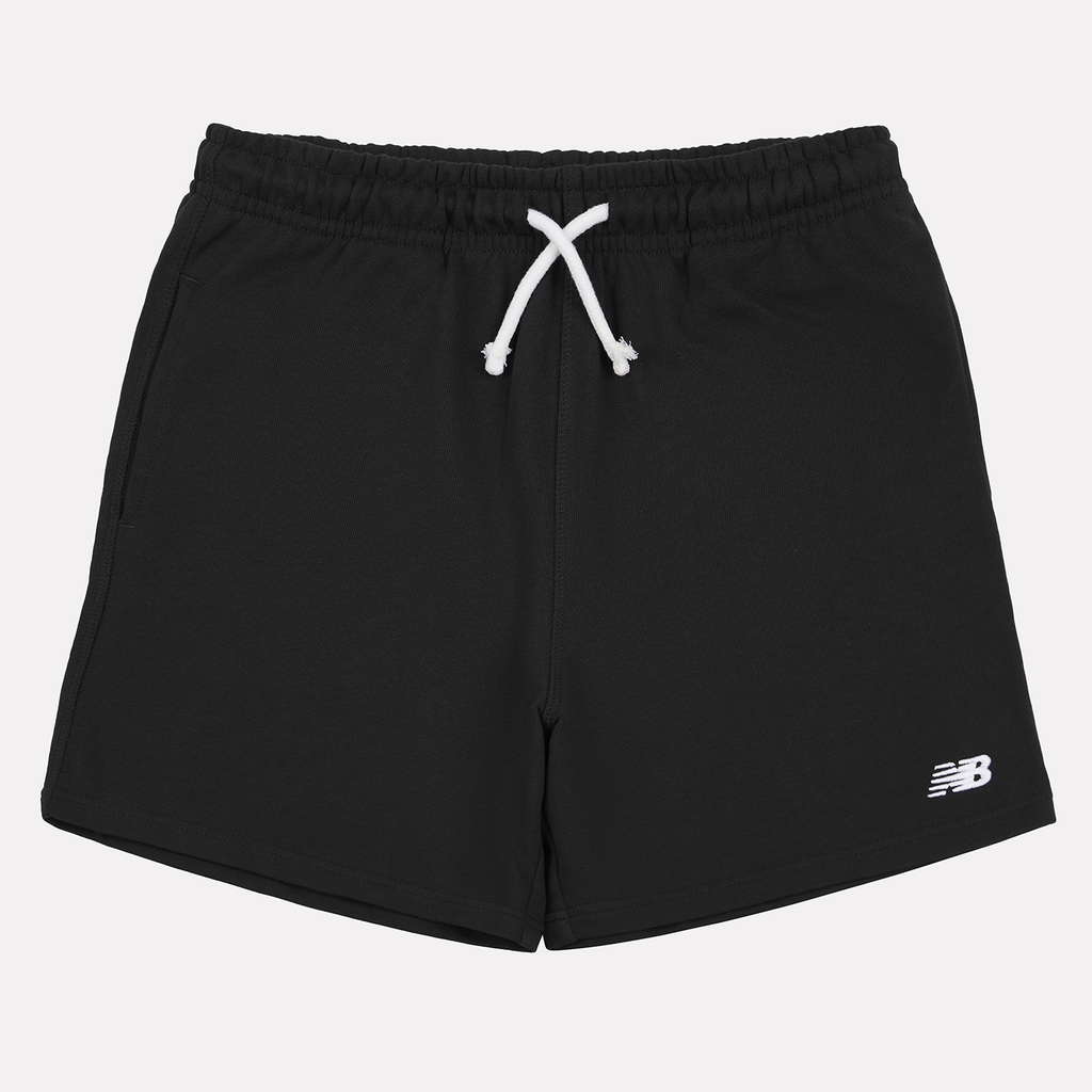 New Balance B New Balance French Terry Small Logo Short in SCHWARZ