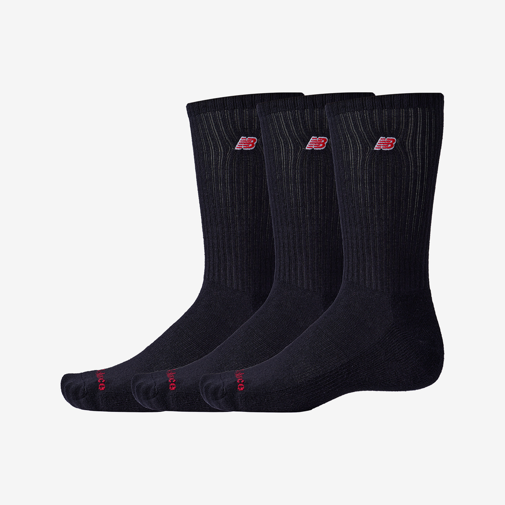 New Balance Patch Logo Crew 3 Pack in SCHWARZ