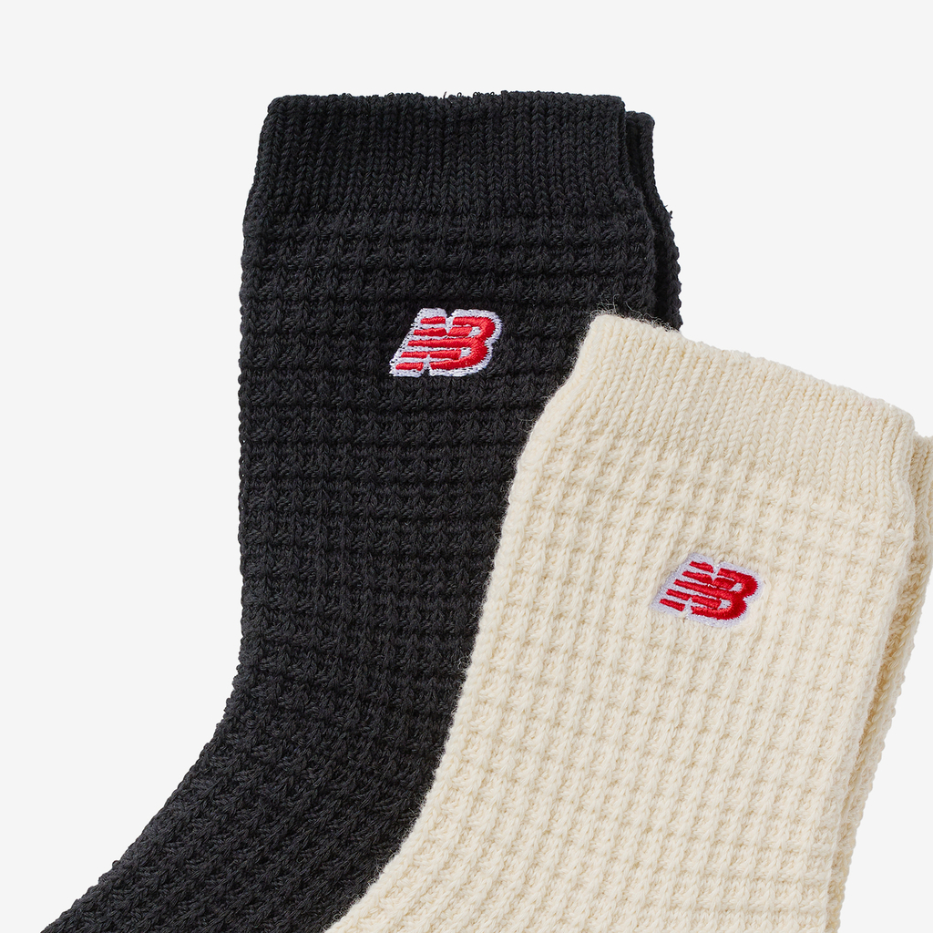 New Balance Waffle Knit Ankle Socks 2 Pack in MEHRFARBIG