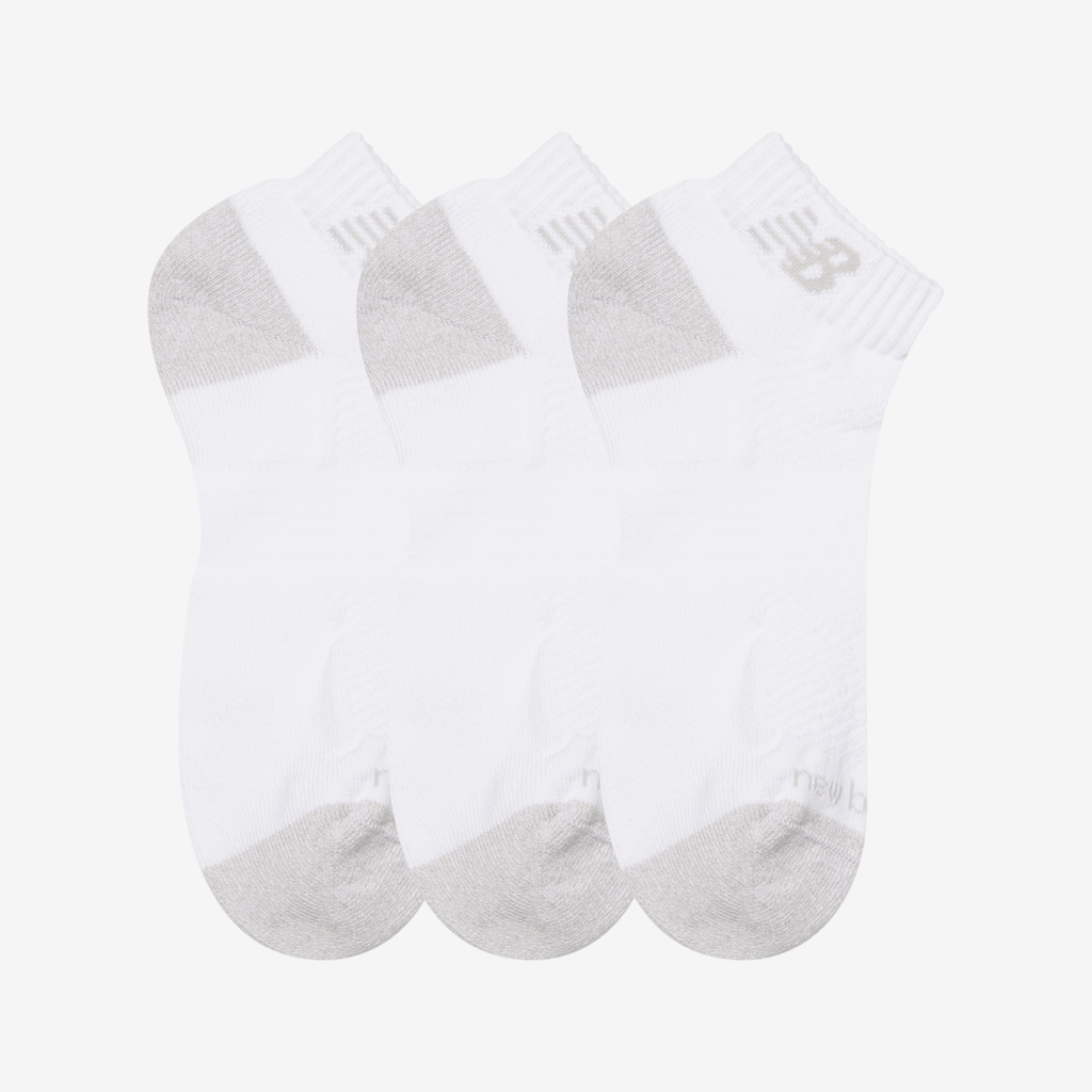 New Balance Active Low Cut Socks 3 Pack in WEISS
