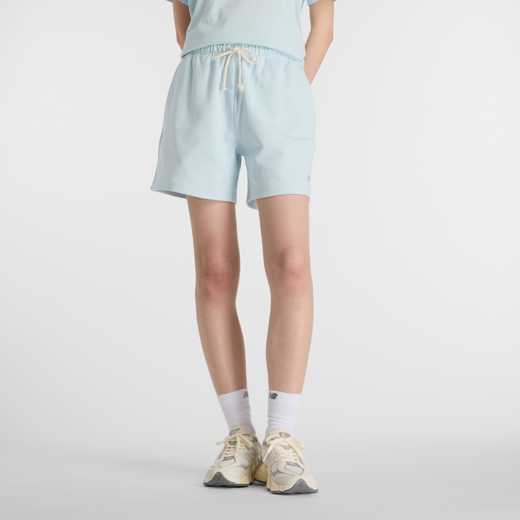 New Balance W NB Athletics French Terry Short in GRAU