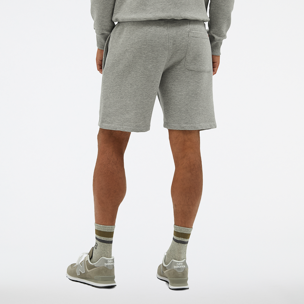 New Balance NB Small Logo Shorts in GRAU