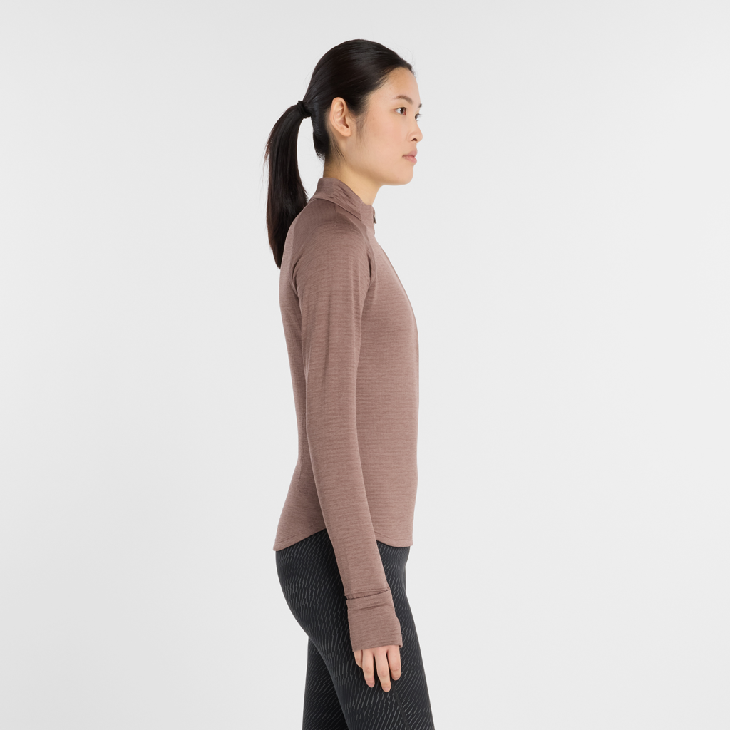 New Balance W Athletics Heat Grid Half Zip in BRAUN