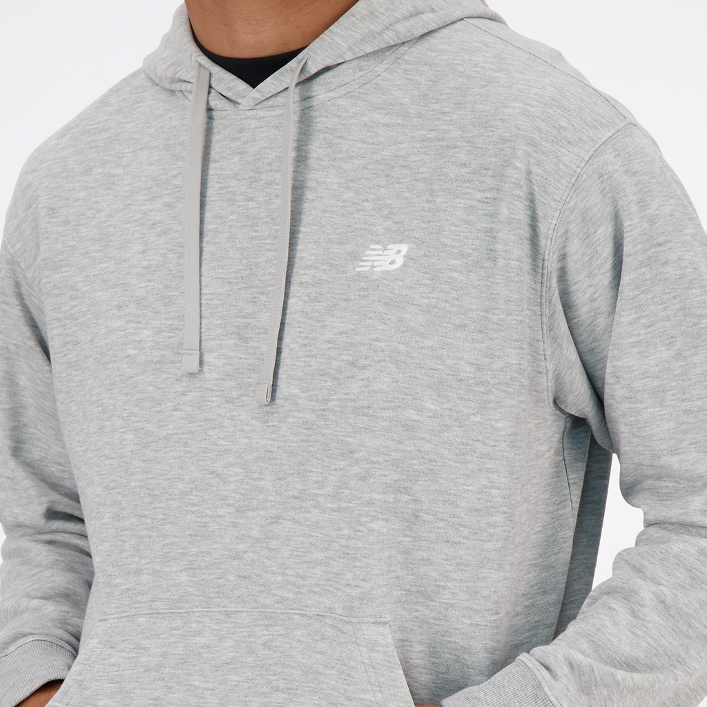 New Balance Sport Essentials Small Logo French Terry Hoodie in GRAU