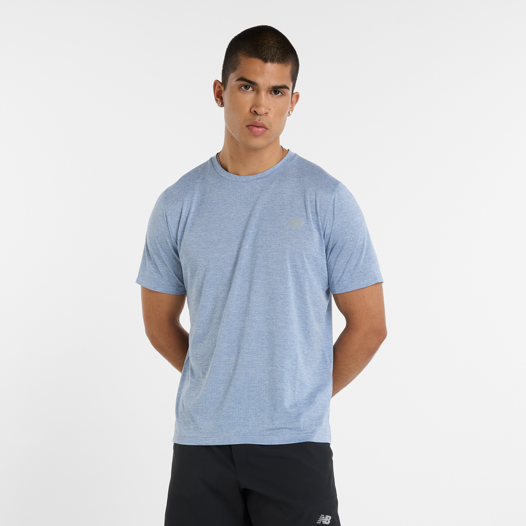 New Balance NB Athletics Run T-Shirt in BLAU